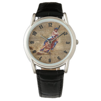 Barrel-Racing Rodeo Cowgirl Design Horloge