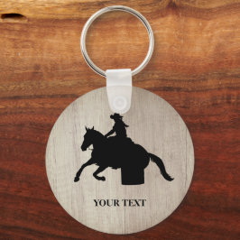 Barrel Racing Rodeo Equestrian Custom Sleutelhange Sleutelhanger