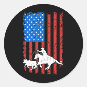 Barrel Racing Roping Rodeo Rijden Amerikaanse Onaf Ronde Sticker