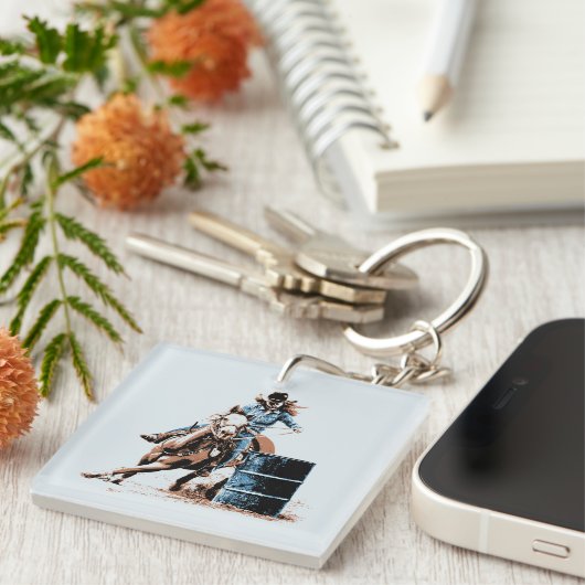 Barrel Racing Sleutelhanger (Voorkant Rechts)