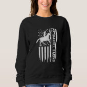 Barrel racing US flag graphic concept Trui (Voorkant)