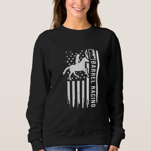 Barrel racing US flag graphic concept Trui (Voorkant)
