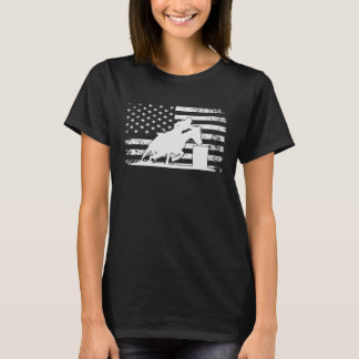 Barrel Racing USA Amerikaanse vlag voor Barrel Rac T-shirt