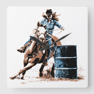 Barrel Racing Vierkante Klok