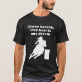 Barrel Racing voor meisjes Tiener haar of vrouwen T-shirt (Voorkant)