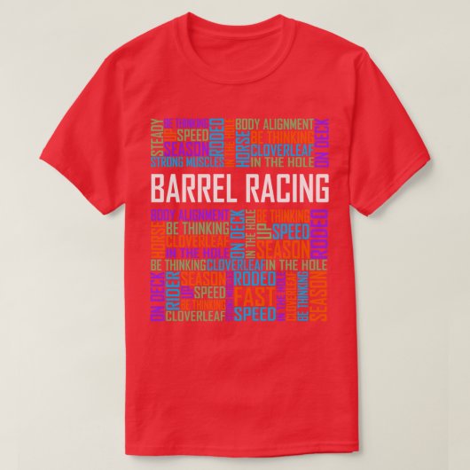 Barrel Racing Words T-shirt (Design voorkant)
