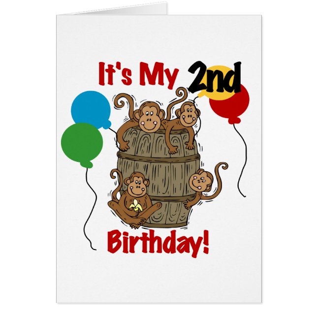 Barrel van Apen 2e Verjaardag Tshirts en geschenke (Voorkant)