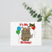 Barrel van Apen 2e Verjaardag Tshirts en geschenke Briefkaart (Staand voorkant)