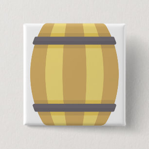 Barrel Vierkante Button 5,1 Cm