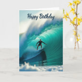 Barrel Wave Verjaardagskaart Kaart (Gele Bloem)
