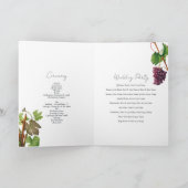 Barrel Winery Vineyard Wedding Order of Service Programma (Binnen)