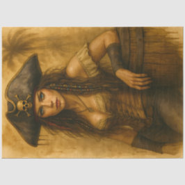 Barrelbound Pirate – Pirate Woman Decoupage Tissuepapier