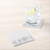 Barren in de winter in een wit onderzetter (Insitu)