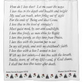 Barrett Browning - Sonnetten van de Portugese 43 Douchegordijn (Voorkant)