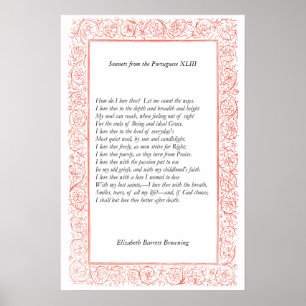 Barrett Browning - Sonnetten van de Portugese 43 Poster