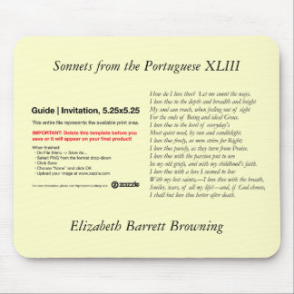 Barrett Browning - Sonnetten van de Portugezen #43 Muismat