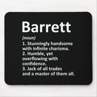 Barrett Definitie Gepersonaliseerde Naam Grappig Muismat