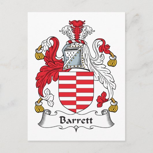 Barrett Family Crest Briefkaart (Voorkant)
