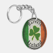 Barrett Gold Trimmed Shamrock gepersonaliseerd Sleutelhanger (Voorkant Links)