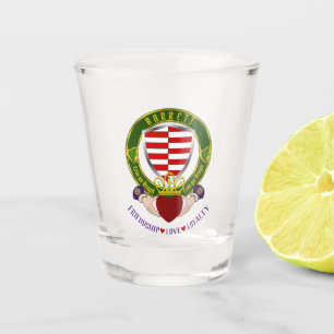 Barrett Irish Shield & Claddagh Shot Glas