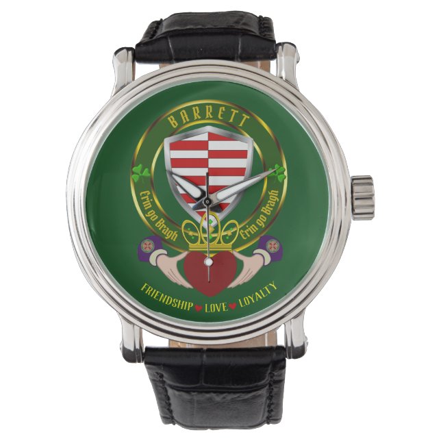 Barrett Irish Shield & Claddagh Watch Horloge (Voorkant)