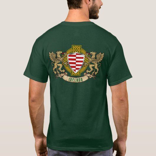 Barrett Irish Shield & Griffins gepersonaliseerd T-shirt (Achterkant)