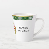 Barrett Irish Shield & Tartan gepersonaliseerd Latte Mok (Rechts)