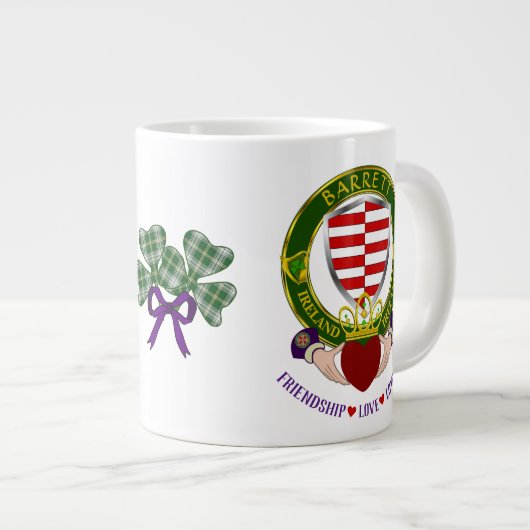 Barrett Irish Shield w/Claddagh Personalized Grote Koffiekop (Voorkant rechts)