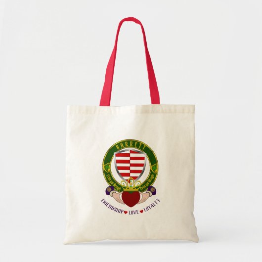 Barrett Irish Shield w/Claddagh Tote Bag (Voorkant)