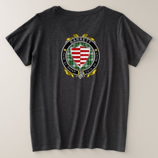 Barrett Irish Shield Women's Grote Maat T-shirt (Design achterkant)