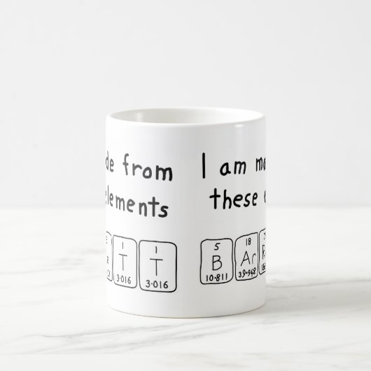 Barrett periodieke lijstnaam mok (Center)