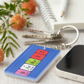 Barrett periodieke lijstnaam sleutelhanger (Voorkant Rechts)