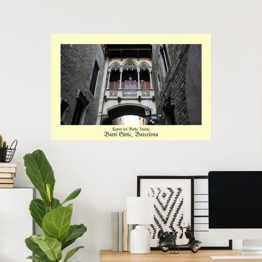 Barri Gotic Barcelona Poster (Thuiskantoor)