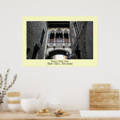 Barri Gotic Barcelona Poster (Keuken)