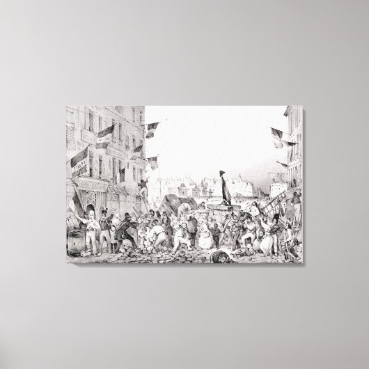 Barricade bij de Rue Dauphine Canvas Afdruk (Voorkant)