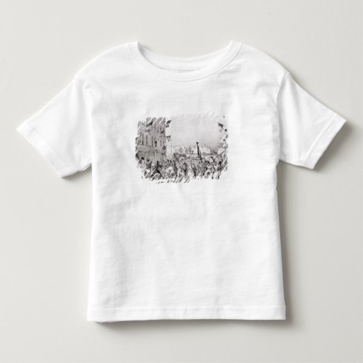 Barricade bij de Rue Dauphine Kinder Shirts (Voorkant)