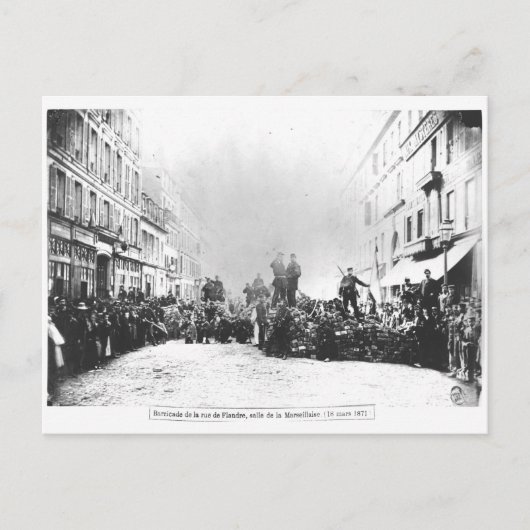 Barricade in de Flandrele Briefkaart (Voorkant)