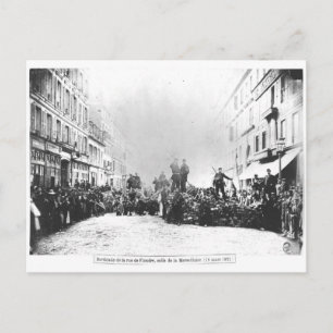 Barricade in de Flandrele Briefkaart