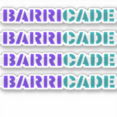 Barricade Stickers - Turquoise & Paars  (Voorkant)