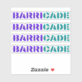 Barricade Stickers - Turquoise & Paars  (Vel)