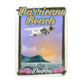 Barricane Beach, Devon vakantieposter Magneet (Verticaal)