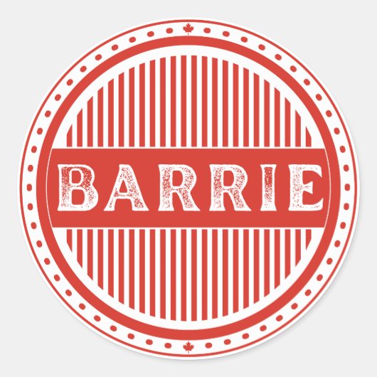 Barrie City Pride Embleem – Canadese identiteit Ronde Sticker (Voorkant)