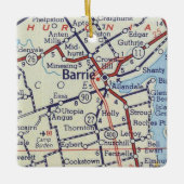 Barrie ON  Map Keramisch Ornament (Voorkant)