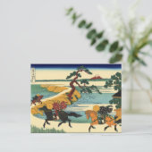 Barrier Town on the Sumida (door Hokusai) Briefkaart (Staand voorkant)