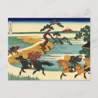Barrier Town on the Sumida (door Hokusai) Briefkaart
