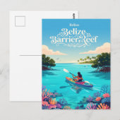 Barrièrerif van Belize Briefkaart (Voorkant / Achterkant)