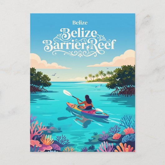Barrièrerif van Belize Briefkaart (Voorkant)