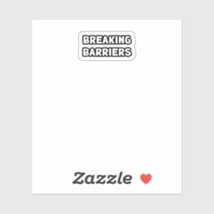 barrières slechten en hindernissen overwinnen sticker