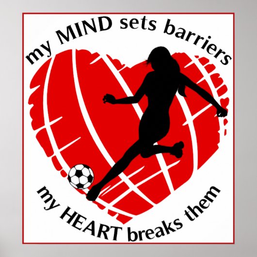 Barriers Lady Soccer Poster (Voorkant)