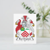 Barrington Family Crest Briefkaart (Staand voorkant)